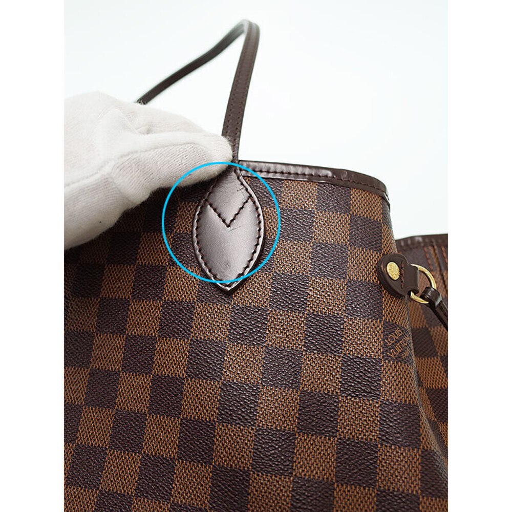 Louis Vuitton Damier Ebene Brown Neverfull Tote Bag - Picture 6 of 8